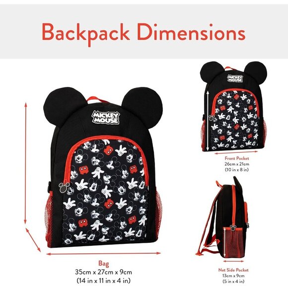 🆕 Disney Mickey Mouse Black Kids School Backpacks - Picture 4 of 4